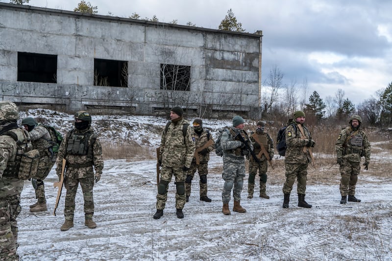 As fears of a Russian invasion have grown in recent months, more Ukrainians have been moved to join territorial defence groups. They aim to provide civilians with military skills and create a reservist army that would support regular forces in the event of an attack. Getty