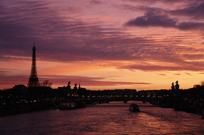 Paris at sunset. AFP