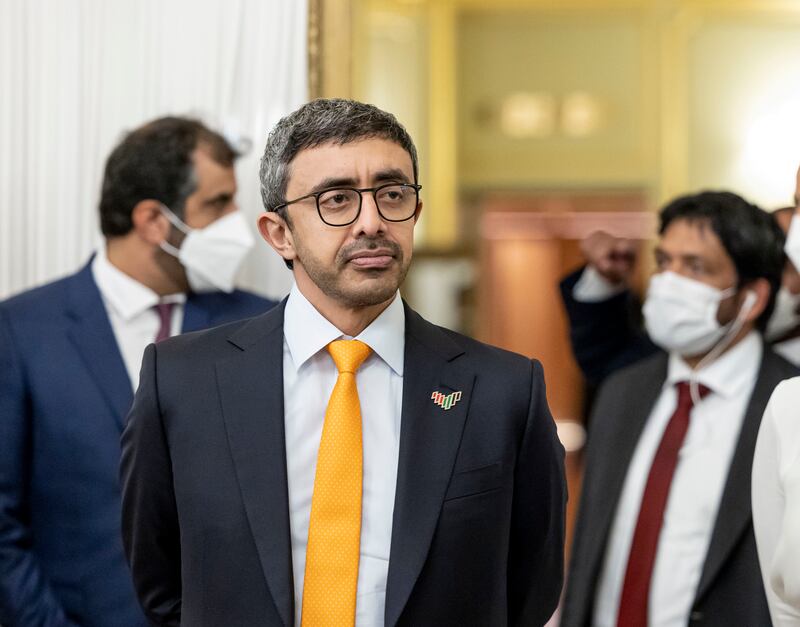 Sheikh Abdullah bin Zayed, Minister of Foreign Affairs and International Co-operation. 