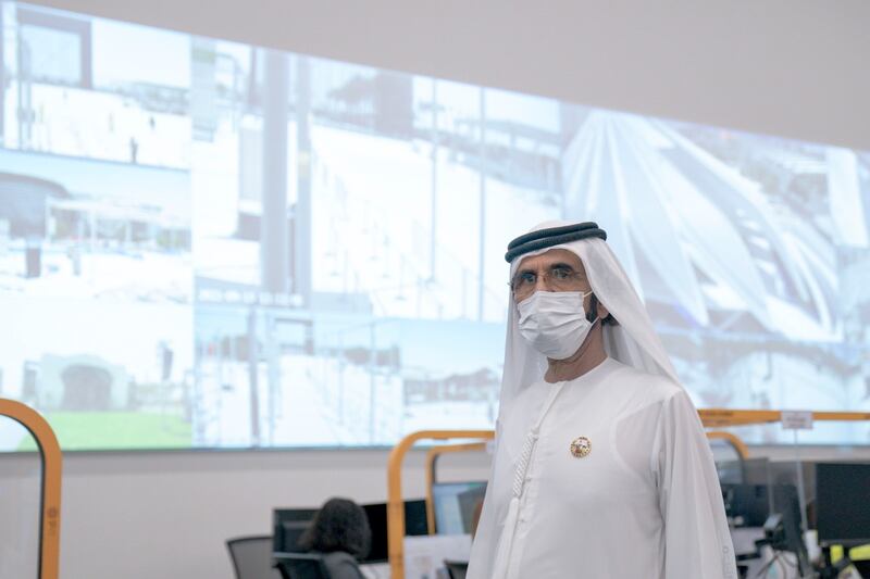 Sheikh Mohammed was briefed on the coordination mechanisms used by the teams based at the operations centre.