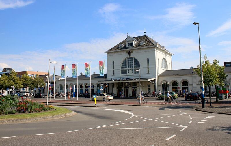 KC4DYW Main 19th century railway station of Leeuwarden, Friesland, The Netherlands