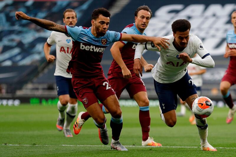 Ryan Fredericks - 5: Seemed determine to show a variety of Spurs attackers a route to goal instead of forcing them out wide. AFP