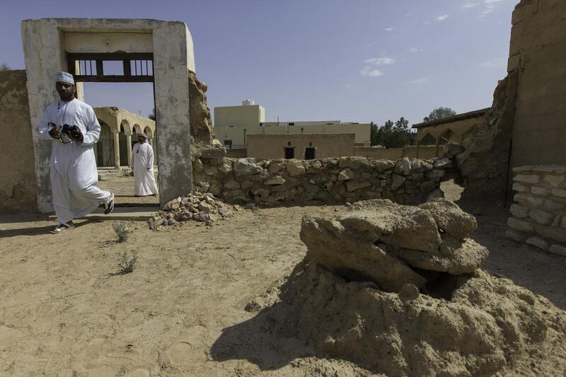 A visitor walks through the Al Qubaisi house.