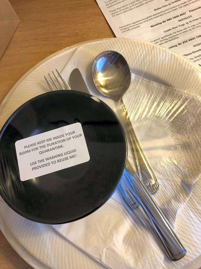 Cutlery and a res-usable dinner plate. Courtesy Kathryn Wainwright