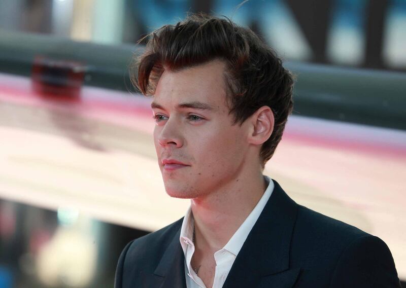 LONDON, ENGLAND - JULY 13:  Harry Styles arrives at the 'Dunkirk'  World Premiere at Odeon Leicester Square on July 13, 2017 in London, England.  (Photo by Fred Duval/FilmMagic/Getty Images)