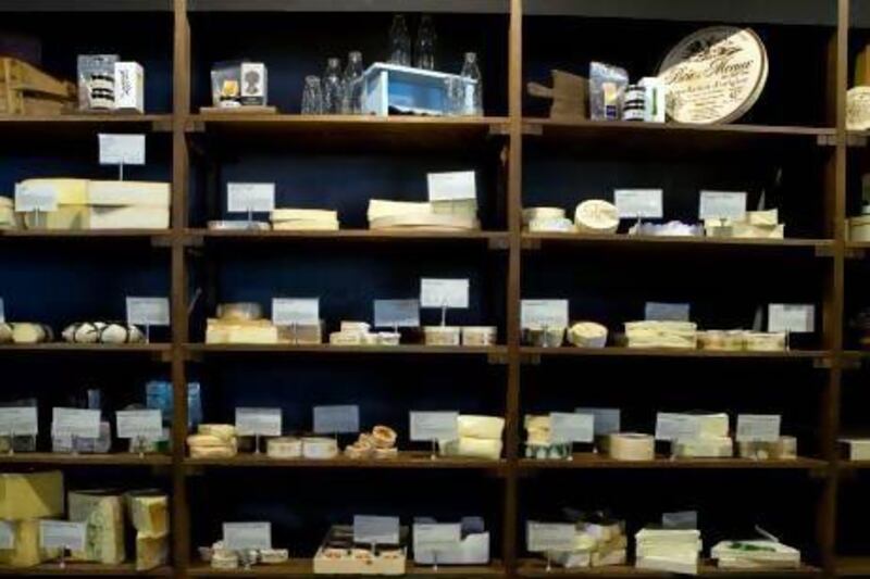 The cheese room at Jones the Grocer's Muroor outlet in Abu Dhabi. Lauren Lancaster / The National