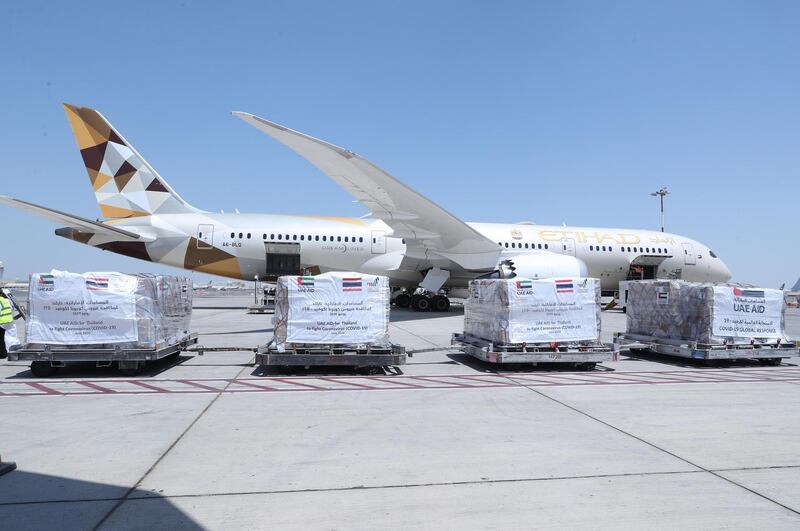 ABU DHABI, 23rd June, 2020 (WAM) -- The UAE today sent an aid plane carrying 11 metric tons of medical supplies to Thailand to bolster the country’s efforts to curb the spread of COVID-19. Wam