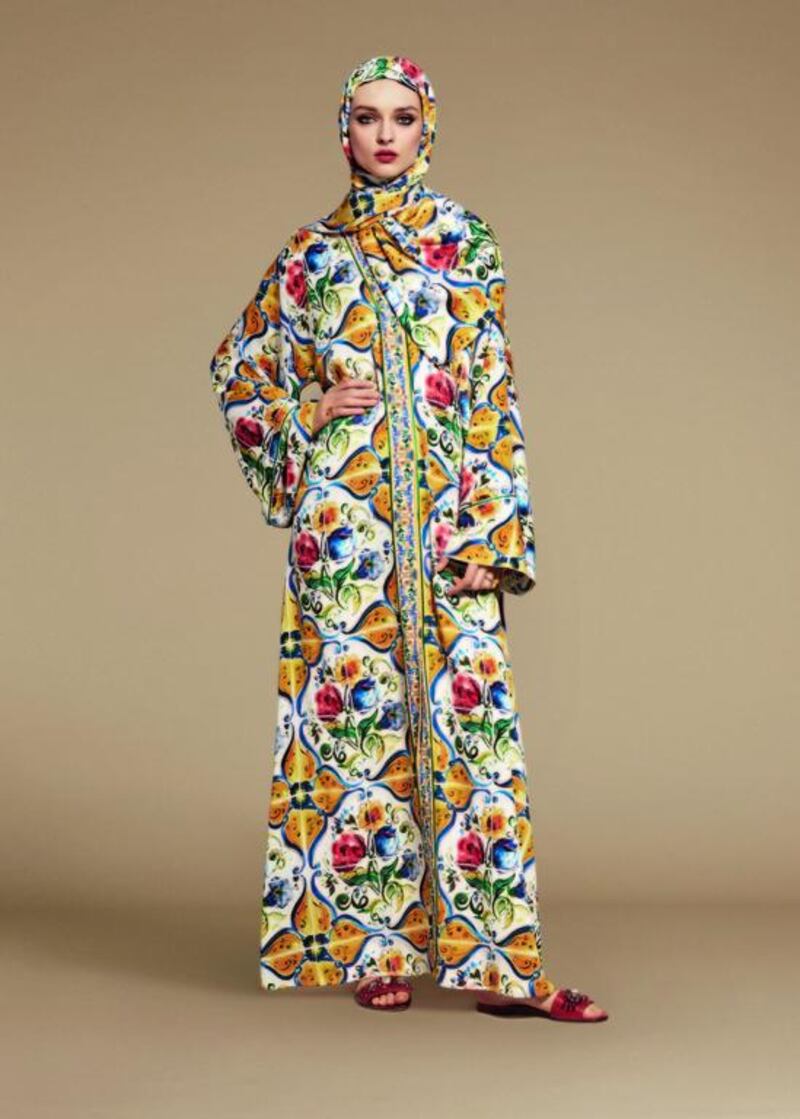 Majolica abaya for Ramadan and Eid by Dolce & Gabbana. Courtesy Dolce & Gabbana