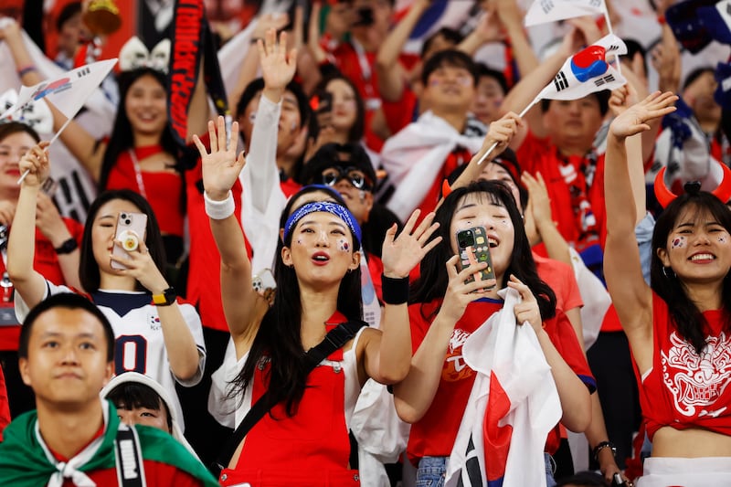 South Korea's supporters. EPA
