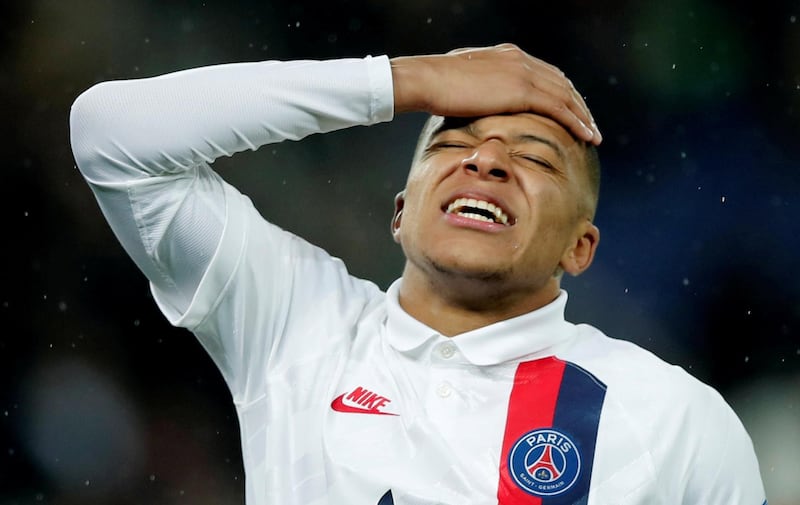 Kylian Mbappe didn't have it all his own way against Galatasaray. Reuters