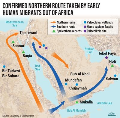 The latest findings suggest a northern land route, abundant in water and resources, was favoured