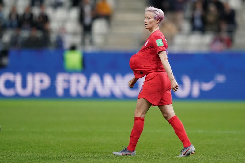 United States' forward Megan Rapinoe reacts after beating Thailand 13-0. Reuters