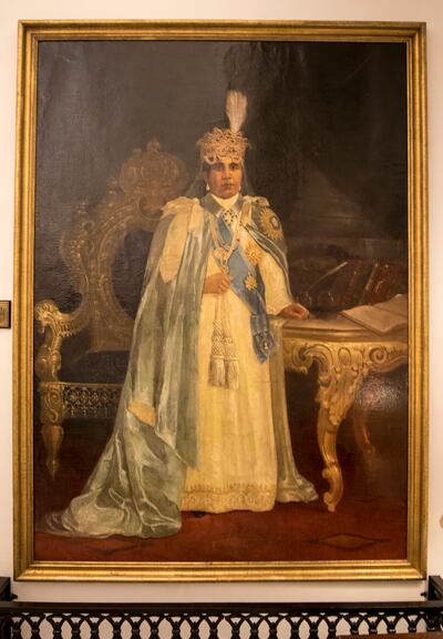 A portrait of the last begum in the lobby of the Jehan Numa Palace Hotel. Photo: Gustasp and Jeroo Irani
