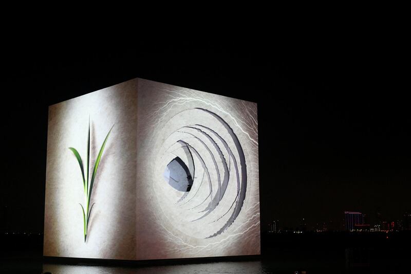 Abu Dhabi, United Arab Emirates - The Seed Experience, a kinetic art installation during the evening light located on Jubail Island. Khushnum Bhandari for The National