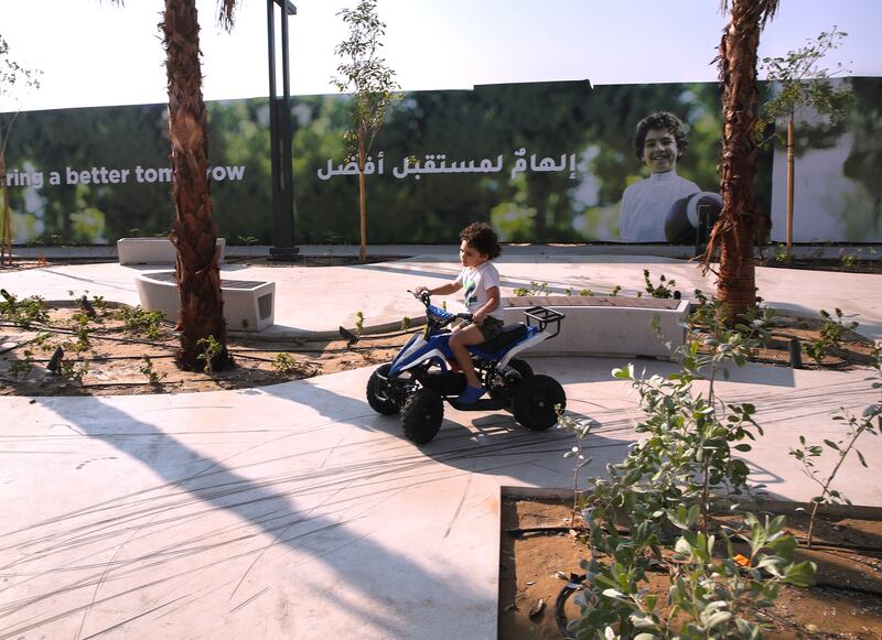 The children's bike and scooter park at Sharjah Sustainable City 