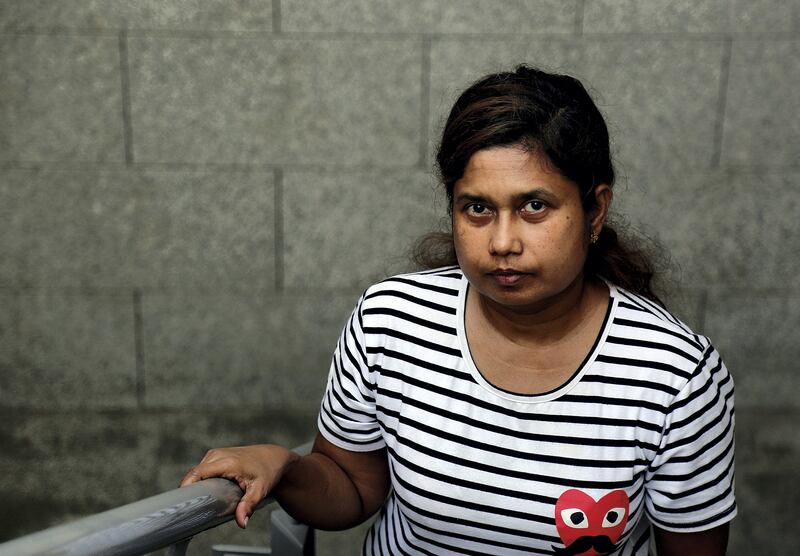 Dubai,27,Oct, 2017: Sarangi Mendis a freelance maid who had a stroke few months back pose during the interview in Dubai. Satish Kumar for the National / Story by Shereena Al Nuwais