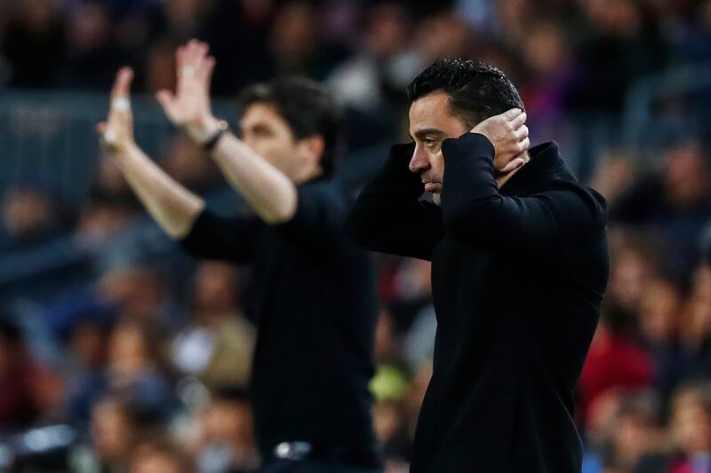 Barcelona's head coach Xavi. AP Photo