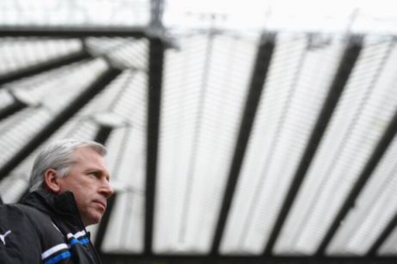 NEWCASTLE UPON TYNE, ENGLAND - MARCH 04:  Alan Pardew of Newcastle United looks on during the Barclays Premier League match between Newcastle United and Sunderland at Sports Direct Arena on March 4, 2012 in Newcastle upon Tyne, England.  (Photo by Laurence Griffiths/Getty Images)