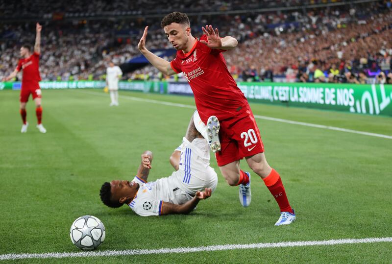 SUBS: Diogo Jota (Diaz 65') - 6. The Portuguese was an upgrade on Diaz but was unable to beat Courtois. He was swamped by a blanket defence. Getty