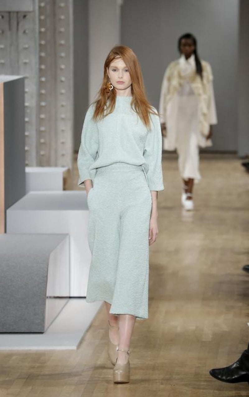 Runway trends to try out with your tailor: The culotte. Fabrics: cotton jersey, silk, leather. Fall/winter 2015 runway reference: Tibi, Karen Walker and Victoria Beckham. Brian Ach / Getty Images / AFP