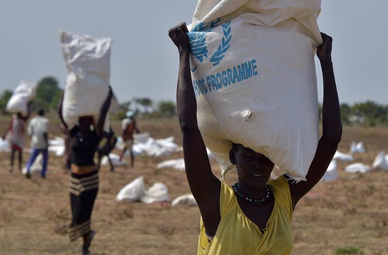 Hundreds of thousands of children in South SUdan are on the verge of starvation. Tony Karumba / AFP