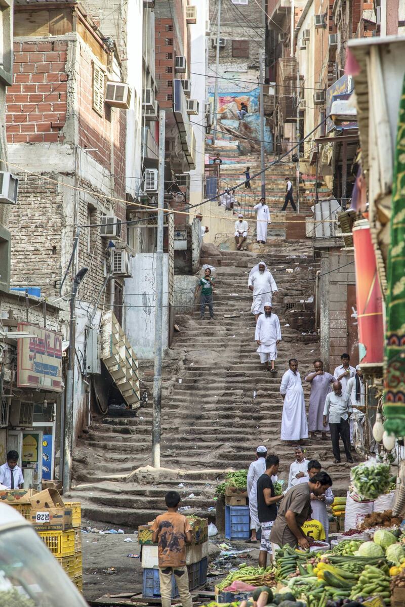 Ahmed Mater (Saudi, born 1979). Neighborhood-Stairway, 2015. C-print, 106 x 71 in. (269.3 x 180.3 cm).  Courtesy of the artist. © Ahmed Mater