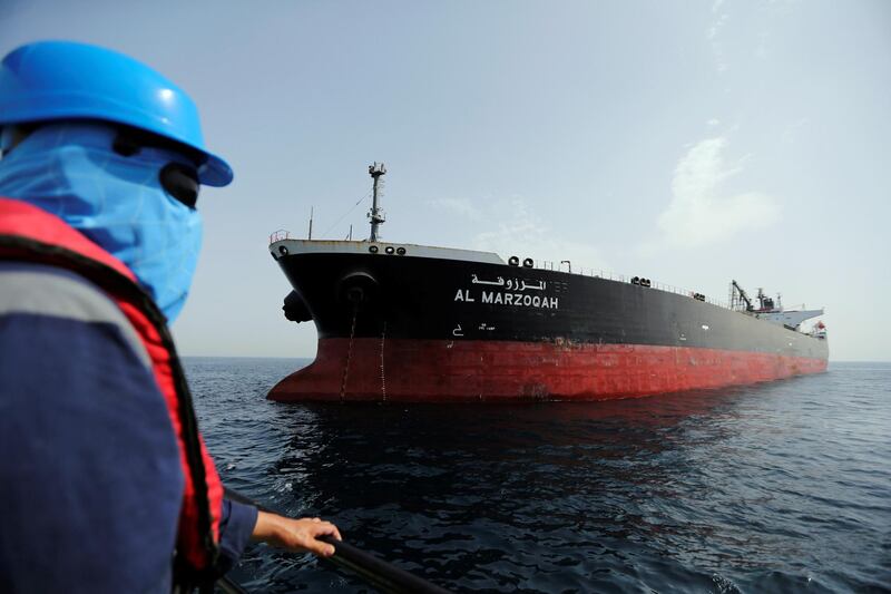 Al Marzoqah tanker is seen off the Port of Fujairah, United Arab Emirates, May 13, 2019. REUTERS/Satish Kumar