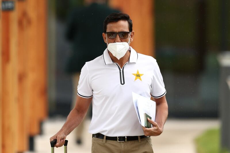 Pakistan batting coach Younis Khan in Manchester. Getty