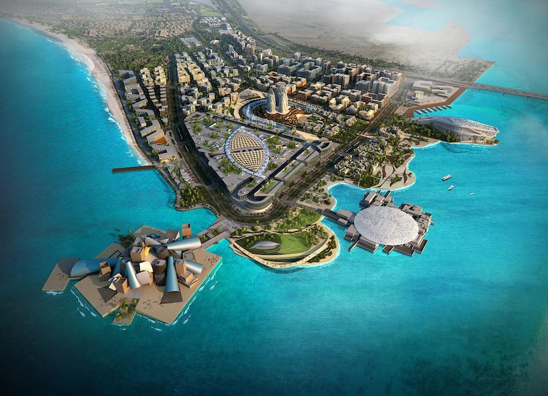 The new master plan of the Saadiyat Cultural District. Courtesy TDIC