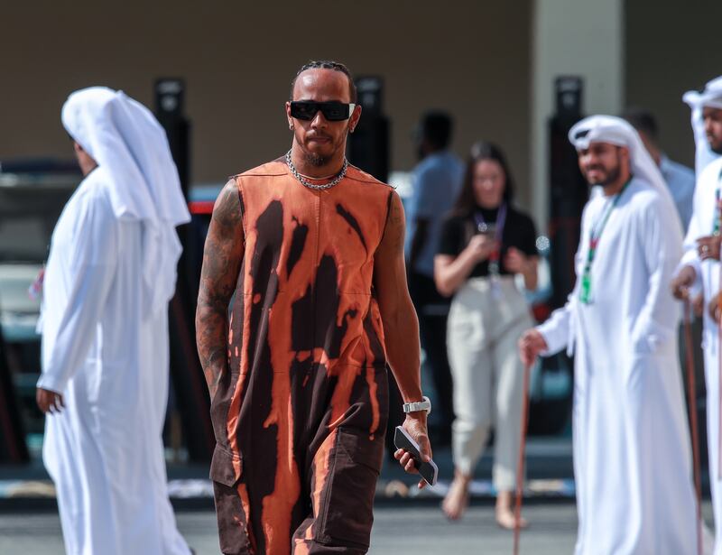 Lewis Hamilton of Mercedes in Abu Dhabi