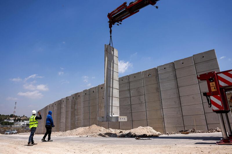 The wall will stretch from the Arab village of Salem to the north of the Palestinian city of Tulkarm.