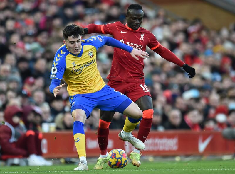 Tino Livramento - 2: The 22-year-old was bamboozled by Liverpool’s passing for the opening goal. He never recovered and Robertson and Mane tormented him all afternoon. EPA