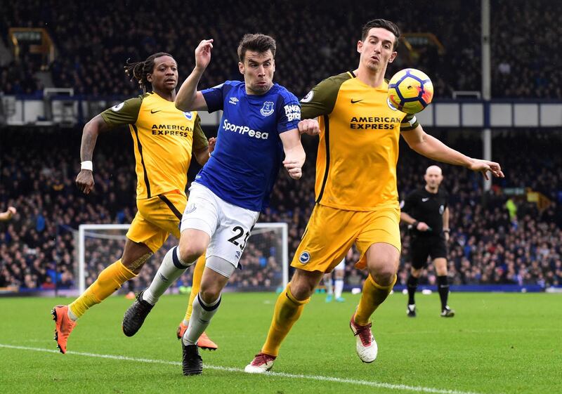 Right-back: Seamus Coleman (Everton) – The returning Leighton Baines was the outstanding player on the pitch as Everton beat Brighton but Coleman, the other full-back, also impressed. Rebecca Naden  / Reuters