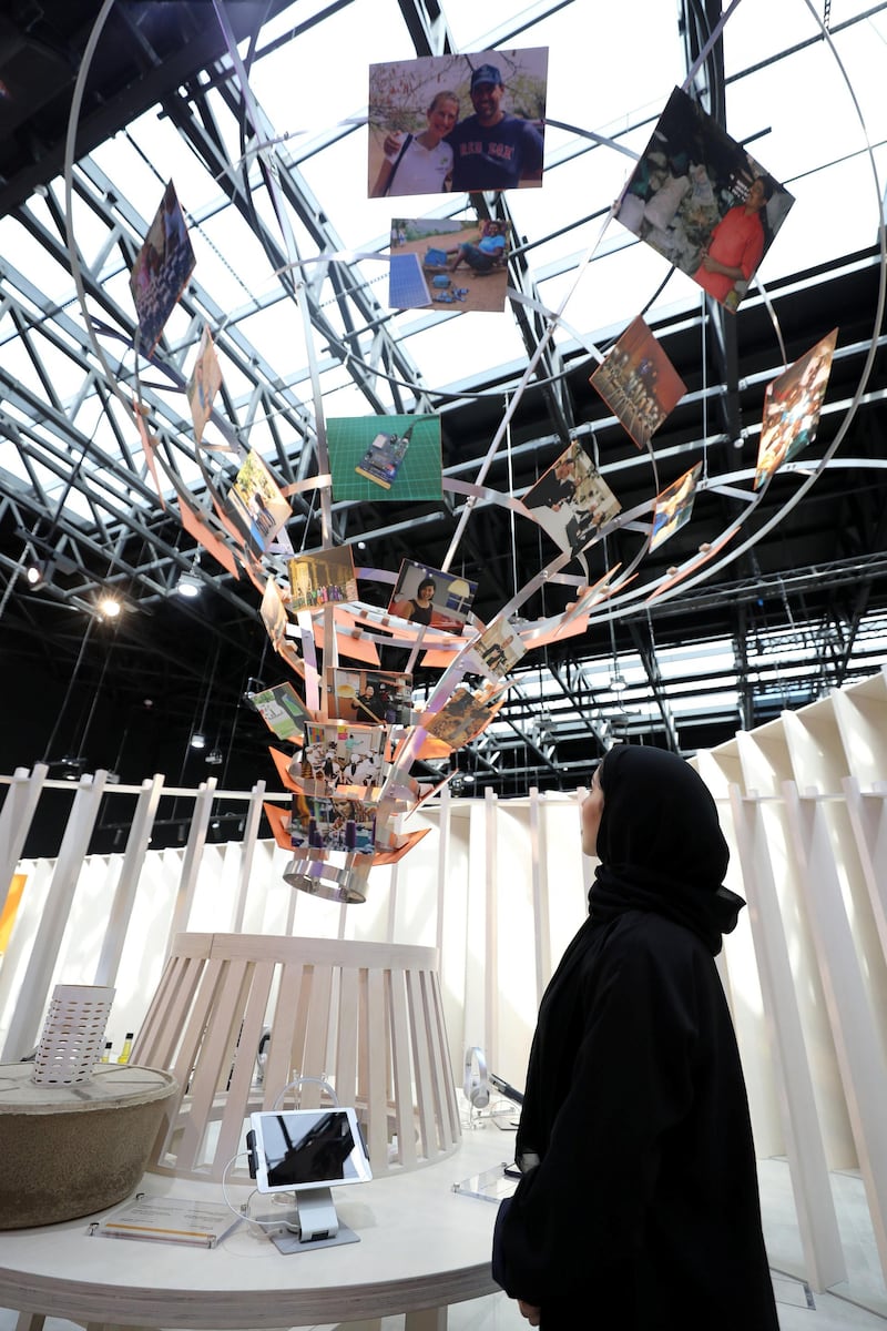 Dubai, United Arab Emirates - July 22, 2019: People look round the visitor centre. Expo 2020 Dubai Open Doors. A sneak peek of the worldÕs greatest show now. Monday the 22nd of July 2019. Expo 2020 site, Dubai. Chris Whiteoak / The National