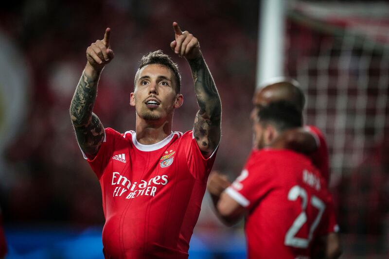 DF: Alex Grimaldo (Benfica). An assist and a goal for the energetic Spaniard in Benfica’s 2-0 triumph against Maccabi Haifa, the epitome of a team brimming with confidence and now on a run of 10 successive victories. AFP