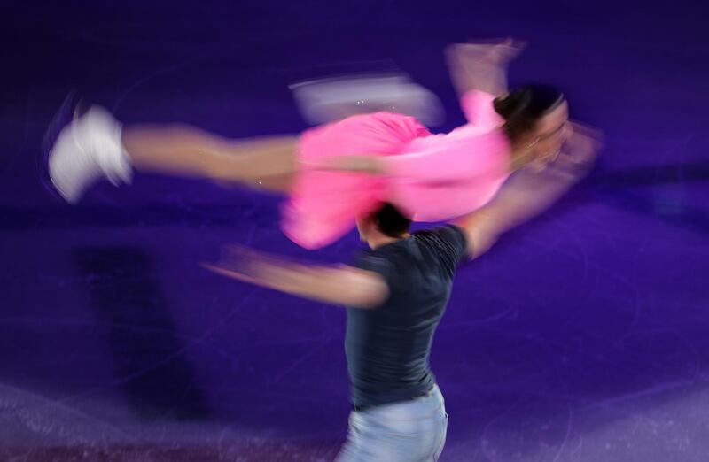 Valentina Marchei and Ondrej Hotarek of Italy perform during the Figure Skating competition. Lucy Nicholson / Reuters