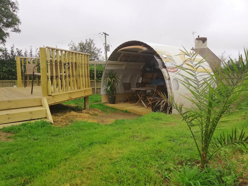 1. Arabian Nights Airbus, Wales: Part of the Etihad aircraft has been converted into a barbecue area. Courtesy Apple Camping