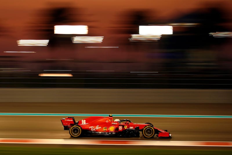 Ferrari's Charles Leclerc during the race. AFP