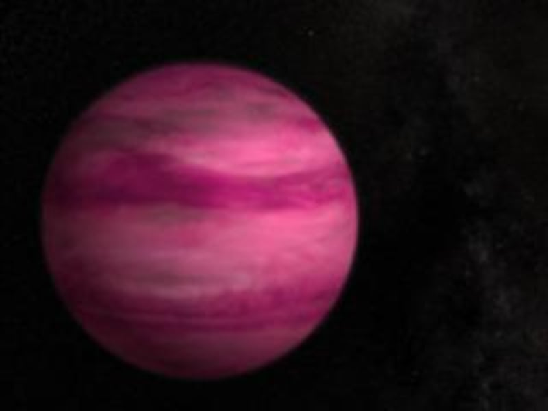 GJ 504 b is four times the size of Jupiter and is 57 light-years away from Earth. Nasa reports that this world is still glowing from the heat of its formation and its colour would appear as a dull magenta.