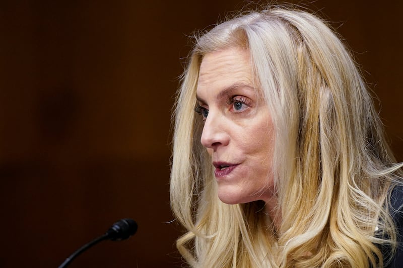 Federal Reserve Board Governor Lael Brainard testifies before the US Senate banking committee hearing on her nomination to be vice chair of the Federal Reserve, on Capitol Hill In Washington. Reuters