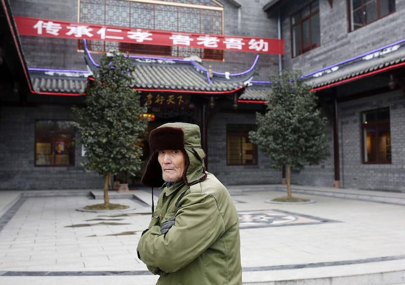 An elderly man walking past the Modern Filial Piety Culture Museum in Qionglai, in China's Sichuan province. What makes a good son or daughter? At China's first museum dedicated to the topic of "filial piety", the answer seems to be: almost superhuman levels of devotion and sacrifice. AFP Photo
