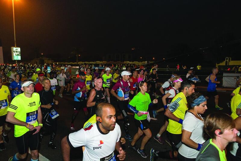 The Dubai Marathon takes place on Friday, January 26.  Antonie Robertson / The National