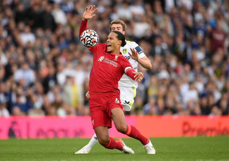 Virgil van Dijk - 7. The Dutchman was in control during a brief early spell of Leeds pressure, although he did lose Bamford once or twice. He was frustrated not to score from a free header. Getty