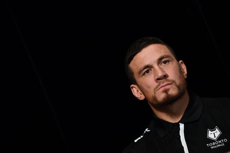 Toronto Wolfpack's Sonny Bill Williams speaks at a press conference in January, 2020. AFP