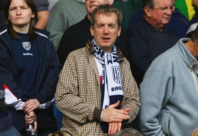 WEST BROMWICH, UNITED KINGDOM - MAY 06:  Television comedian Frank Skinner looks on before the Coca-Cola Championship match between West Bromwich Albion and Barnsley at the Hawthorns on May 6, 2007 in West Bromwich, England.  (Photo by Matthew Lewis/Getty Images)