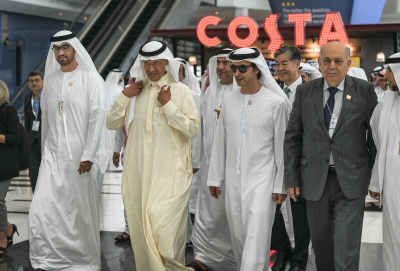 Abu Dhabi, United Arab Emirates - HRH Prince Abdulaziz Bin Salman Al Saud, State Minister of Energy Affairs, Kingdom of Saudi Arabia on the first day of the 24th World Energy Congress at ADNEC. Khushnum Bhandari for The National
