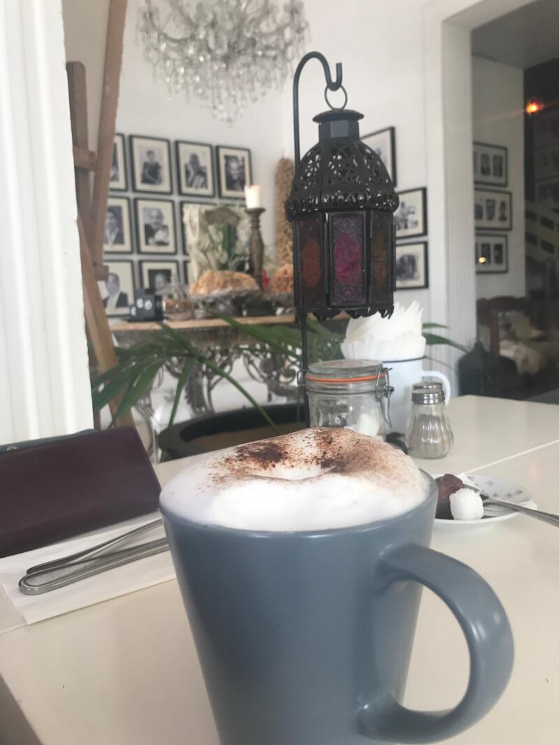 Cafe Arabia in Abu Dhabi offers up a 1990s-style cappuccino