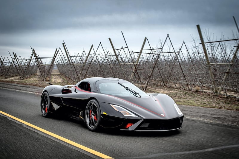 The SSC Tuatara looks like someone turned a batarang into a car and can hit 316 mph. James Lipman/SSC North America