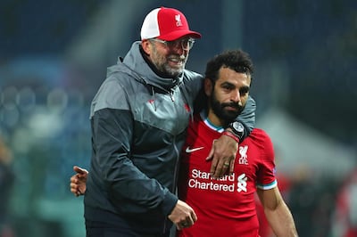 Could Mohamed Salah, right, follow Jurgen Klopp out of Liverpool in the summer? 