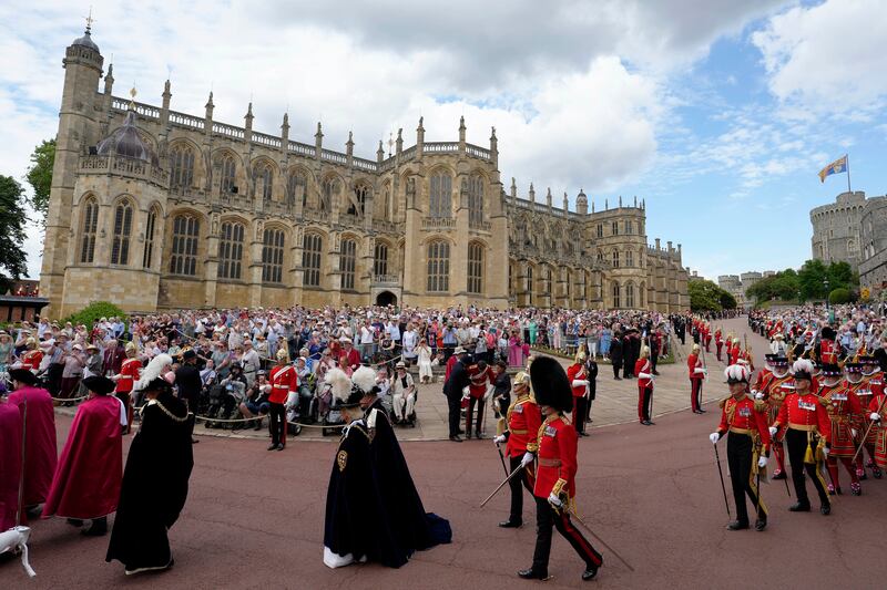 The Royal Family on X: This afternoon the Garter Day procession took place  in the grounds of Windsor Castle for the first time in three years. Garter  Day usually takes place each